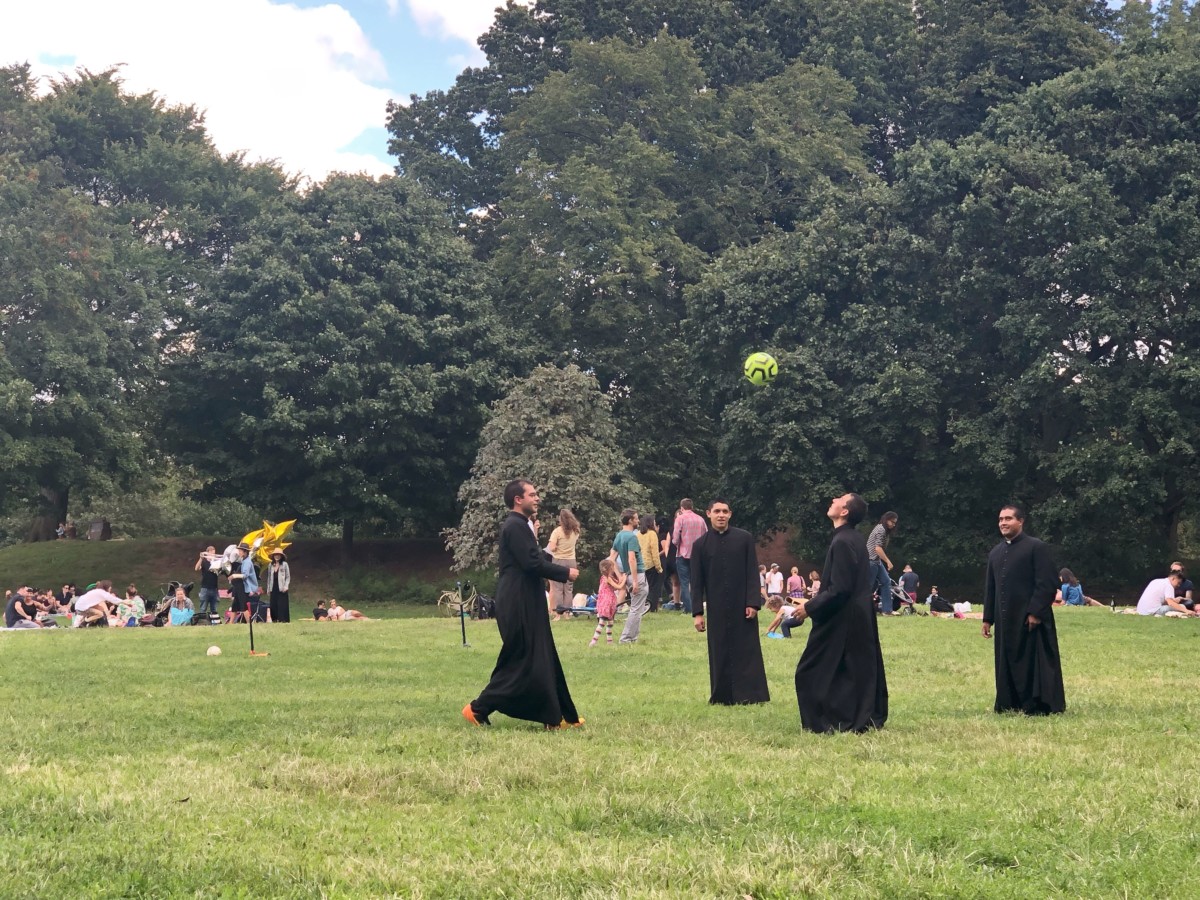Late Summer, Park Slope: Priests at Play